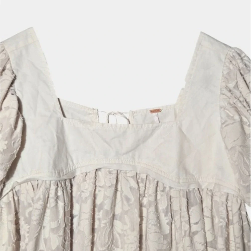 Free People Sunrise To Sunset Floral Blouse PinkXS Coquette Babydoll Cottagecore